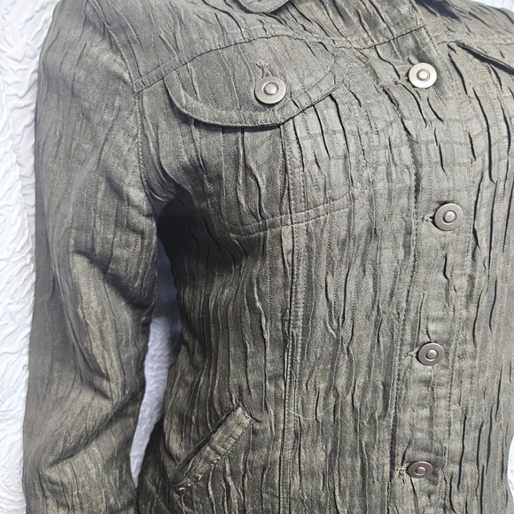 Ruby Rd Green Utility Jacket with Textured Fabric - Picture 4 of 6